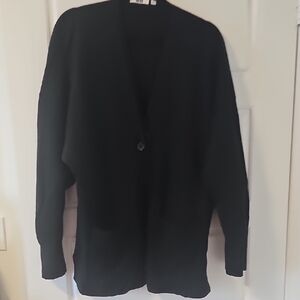 Uniqlo Black Women's V-Neck Button Cardigan